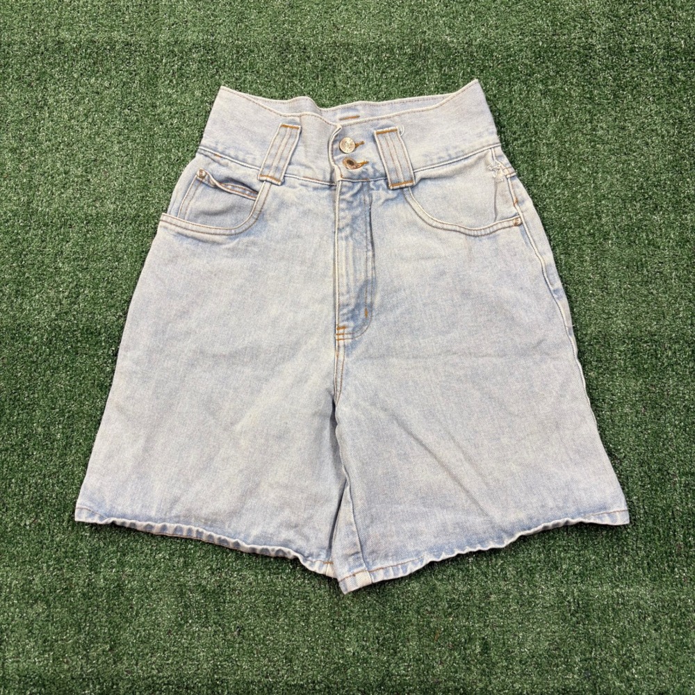 Y2K Anchor Blue Baggy Denim Shorts